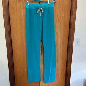 Figs Teal Scrub Pants with Drawstring